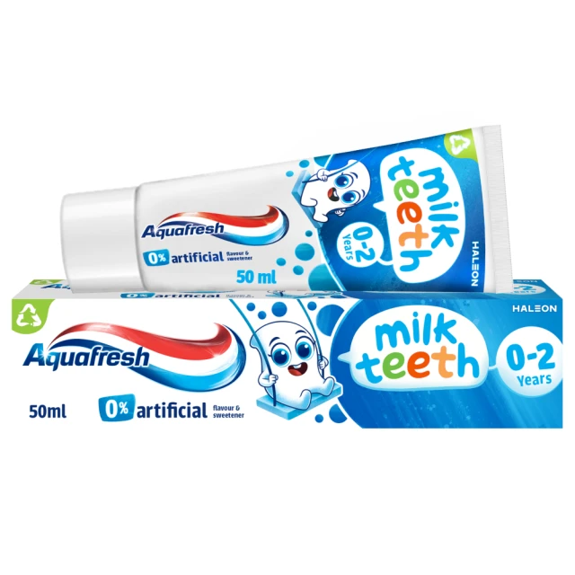 Aquafresh Milk Teeth Toothpaste 0-2 years, Kids Toothpaste, 50 ml