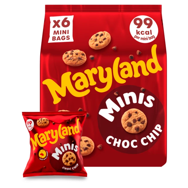 Maryland Cookies Minis Choc Chip 6 Bags 118.8g