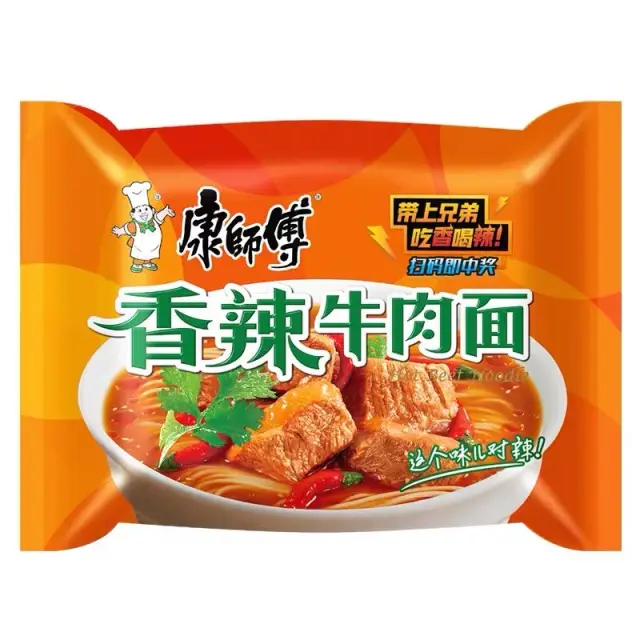 Master Kong Classic Bag Spicy Beef Noodles 104g/Bag 康师傅经典袋香辣牛肉面104克/袋