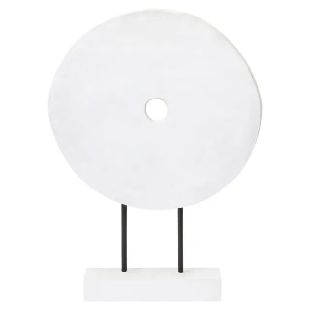 Fidel Small Distressed White Mango Wood Sculpture