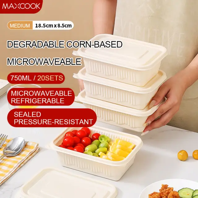 Maxcook Disposable Lunch Box With Lid 750ml (20pcs/pack) MCPJ9959
