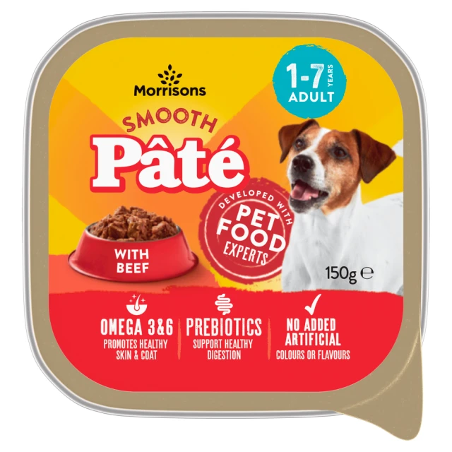 Morrisons Smooth Pâté with Beef 1-7 Years Adult 150g
