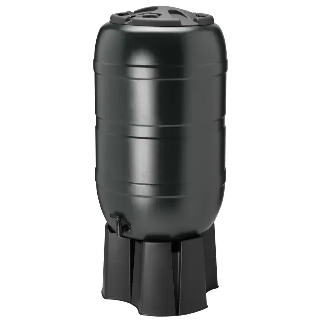 210L Water Butt Set (inc 3 part stand & filler) - IN CARD BOX