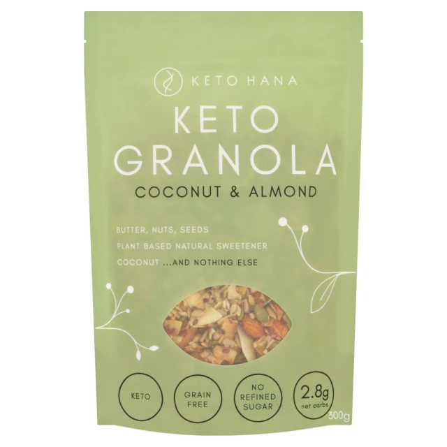 Keto Hana Coconut & Almond (Original Butter) Keto Granola 300g