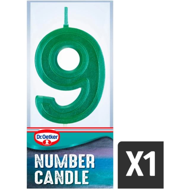 Dr. Oetker Number 9 Candle