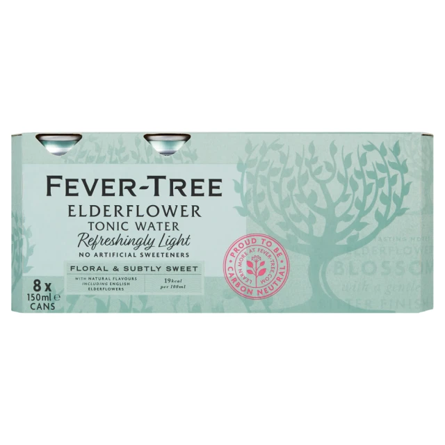Fever - Tree Refreshingly Light Elderflower Tonic Water 8x150ml