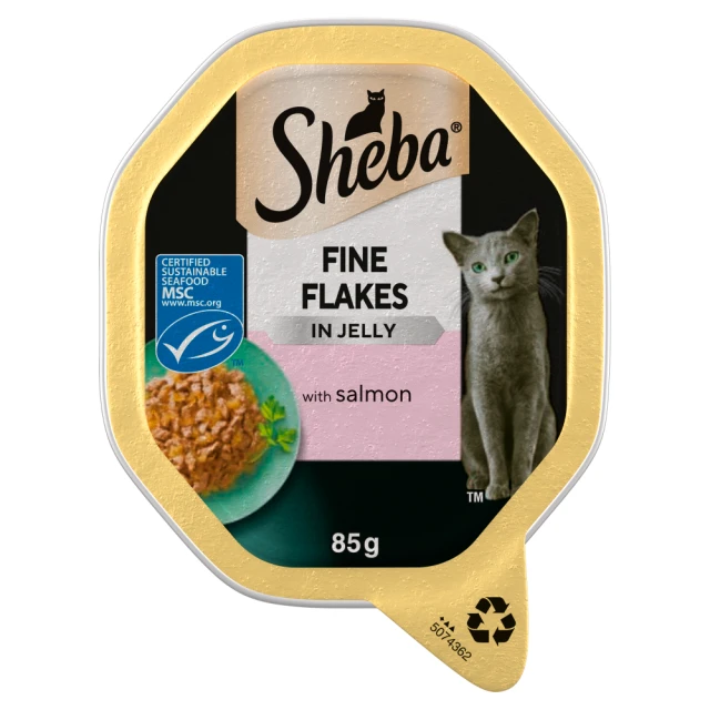 Sheba Fine Flakes In Jelly with Salmon 85g