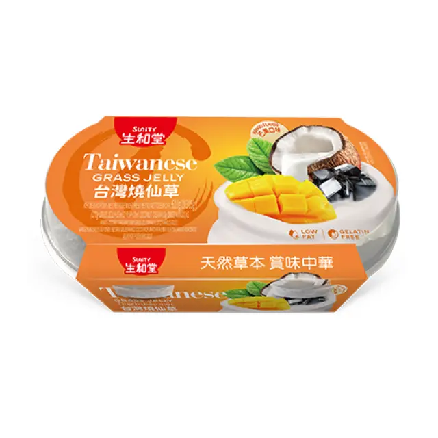 SU Grass Jelly-Mango (2 Cups) 生和堂燒仙草-椰香芒果(2杯)610g