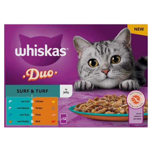 Whiskas Duo Surf & Turf in Jelly 12 x 85g (1.2kg)