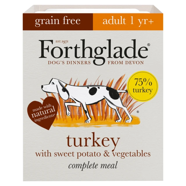 Forthglade Limited Edition Veterans With Dogs Adult Turkey Complete Grain Free Wet Dog Food 395g