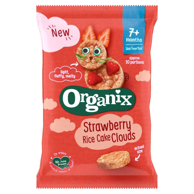 Organix Strawberry Rice Cake Clouds 40g