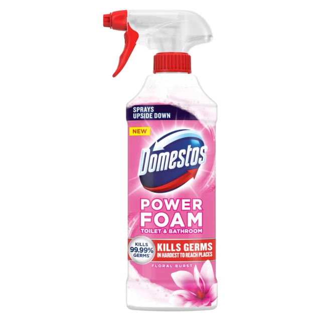 Domestos Power Foam Toilet & Bathroom Cleaner Spray Floral Burst 45 ml