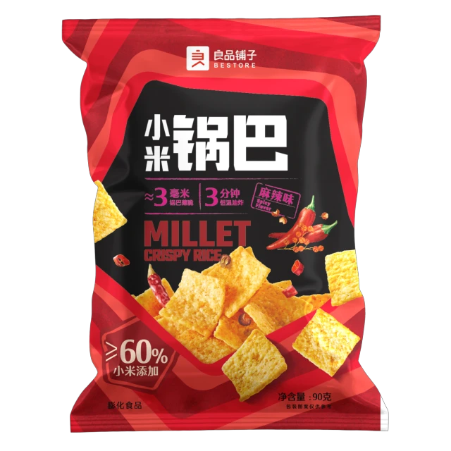 Bestore Xiaomi millet crisp hot & spicy flavor 90g/bag 良品铺子小米锅巴麻辣味90g/袋