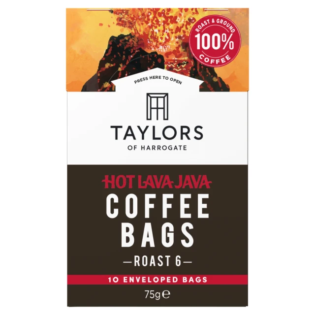 Taylors Of Harrogate Hot Lava Java Coffee Bags 75g