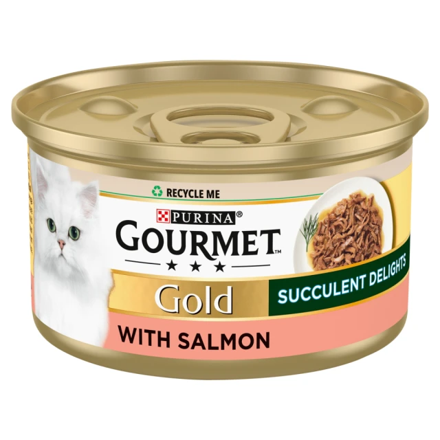 Gourmet Gold Succulent Delights with Salmon 85g