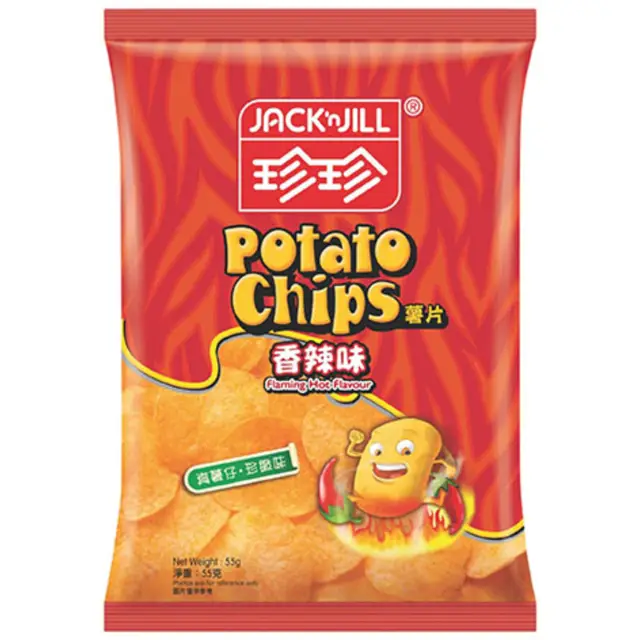 JJ Chips - Hot 珍珍薯片-香辣味55g