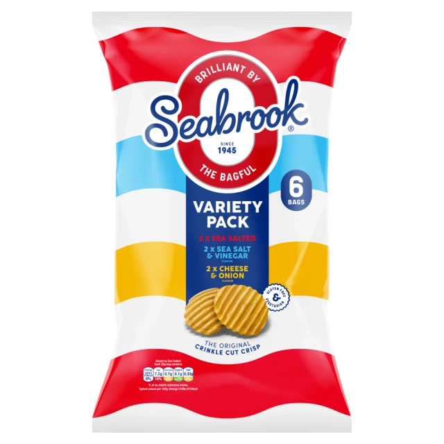 Seabrook Variety Crisps 6 pack 150g
