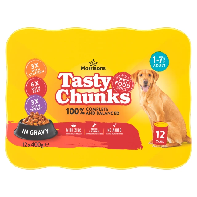 Morrisons Tasty Chunks in Gravy 1-7 Years Adult 12 x 400g
