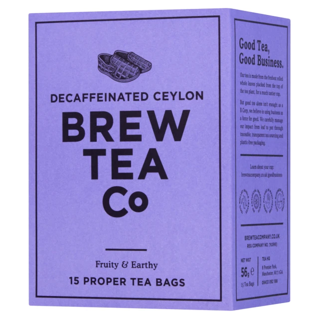 Brew Tea Co CO2 Decaffinated Tea (15 Proper Tea Bags) 75g
