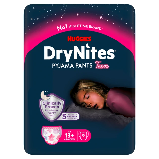 Huggies DryNites Pyjama Pants Team Age 13+ 48-60kg
