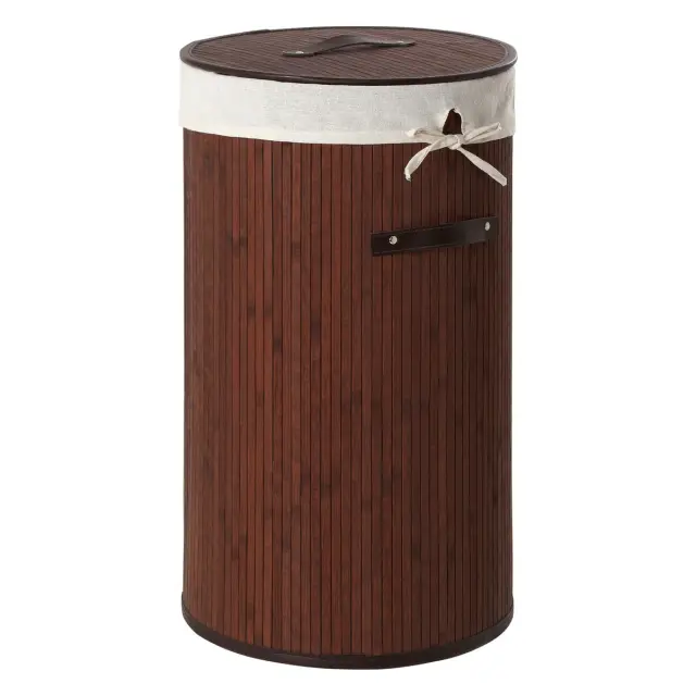 Kankyo Dark Brown Round Laundry Hamper