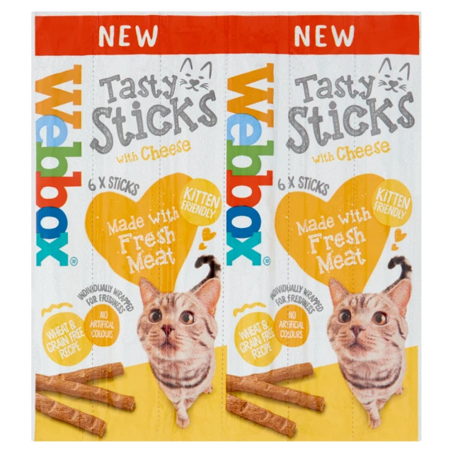 Webbox 6 Tasty Sticks with Cheese 30g