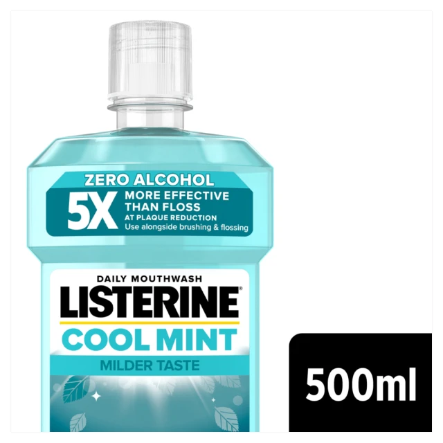 Listerine Essentials Milder Taste Cool Mint Mouthwash 500ml
