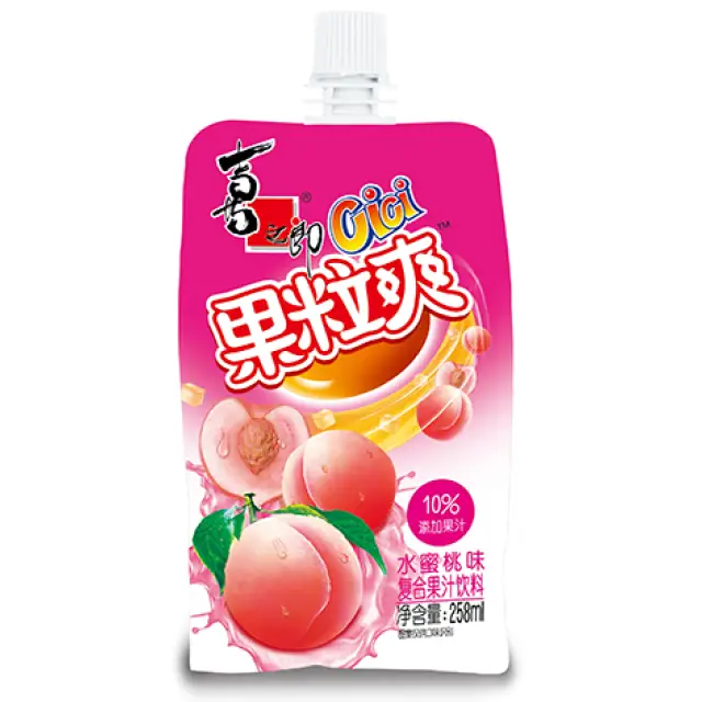 ST Fruit Flavored Drink - Peach 喜之郎果粒爽-水蜜桃258g
