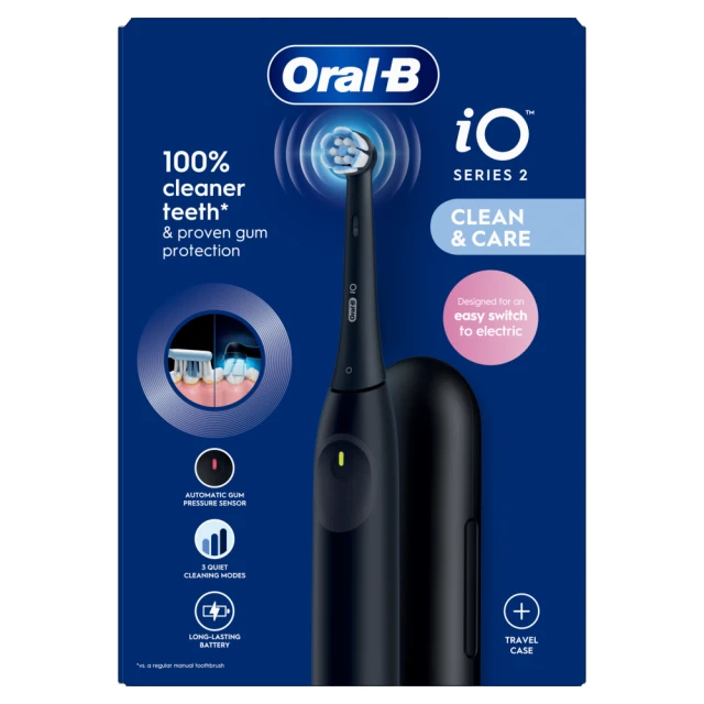 Oral-B iO2 Night Black Electric Toothbrush + Travel Case