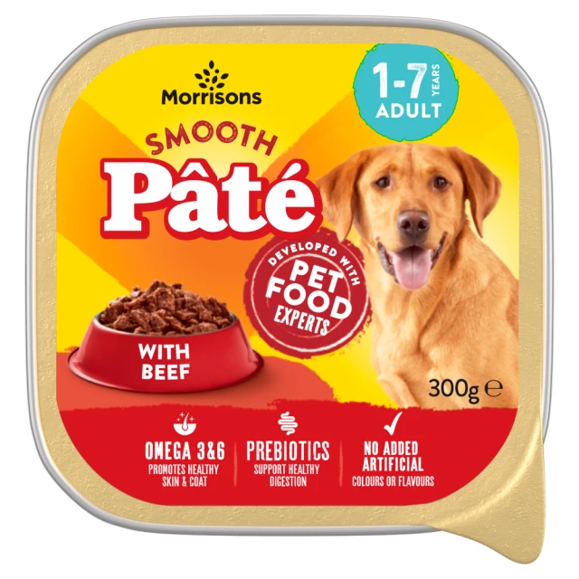 Morrisons Smooth Pâté with Beef 1-7 Years Adult 300g