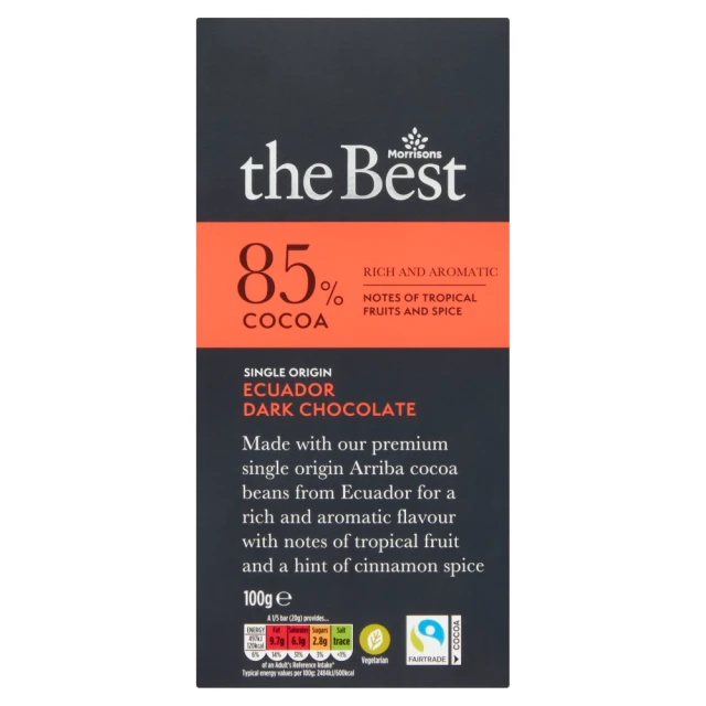Morrisons The Best 85% Cocoa Ecuador Dark Chocolate 100g