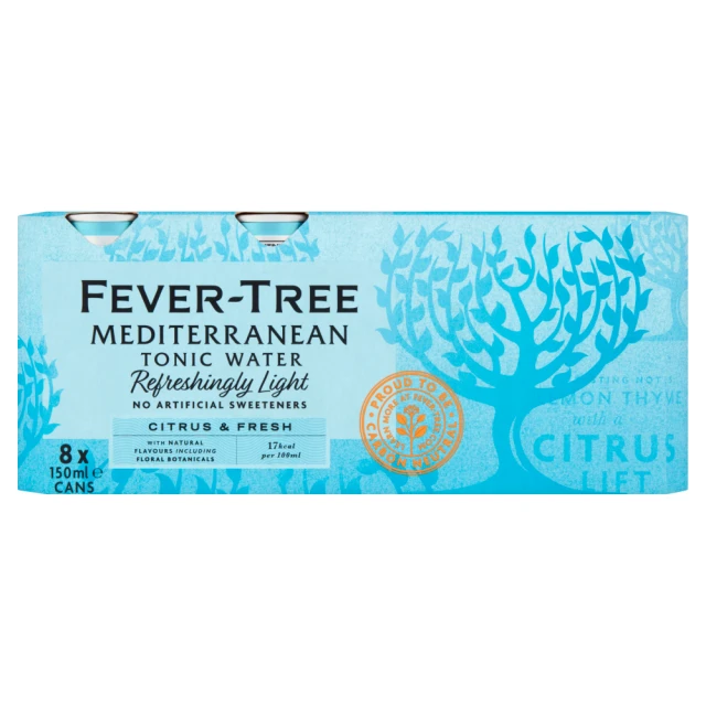 Fever - Tree Refreshingly Light Mediterranean Tonic Water 8x150ml