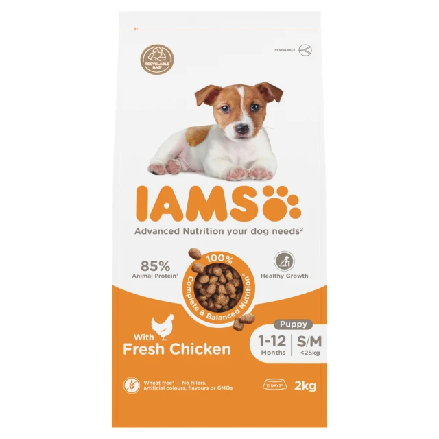IAMS with Fresh Chicken Puppy 1-12 Months S/M <25kg 2kg