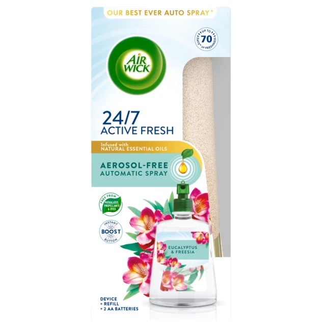 Air Wick Eucalyptus & Freesia 24/7 Autospray Kit 228ml