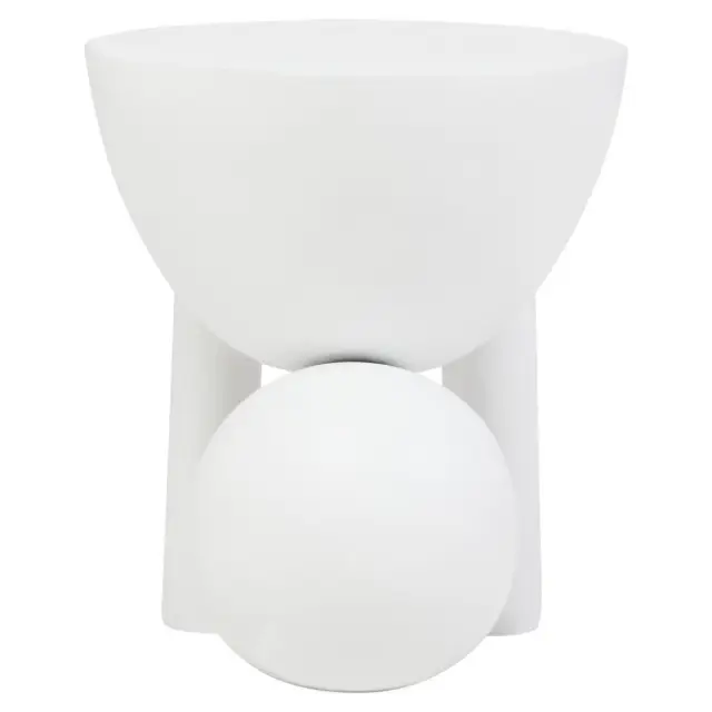 Walsa Whitewash Mango Wood Ball Detail Side Table