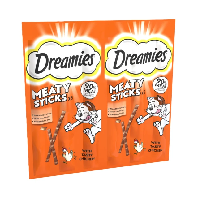 DREAMIE Meaty Sticks Adult Cat Treats with Tasty Chicken 3g