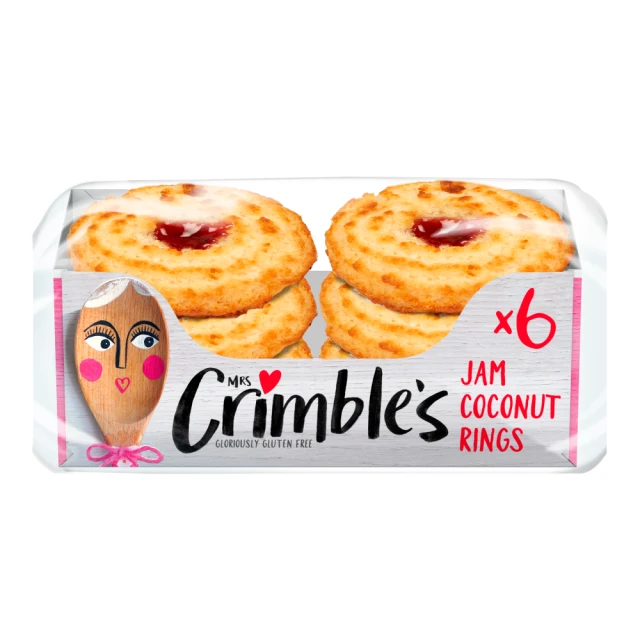 Mrs Crimbles Large Jam Filled Coconut Rings 240g
