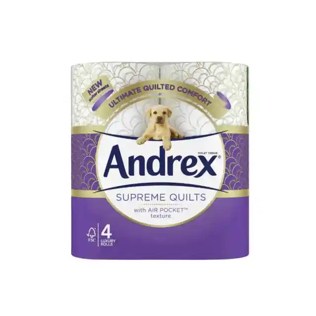 Andrex Supreme Quilts Toilet Tissue 4 Rolls