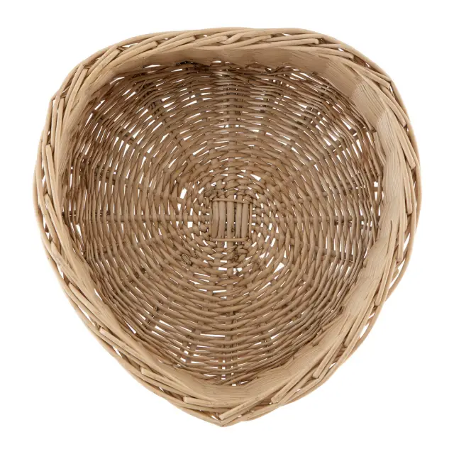 Grey Heart Shape Willow Basket