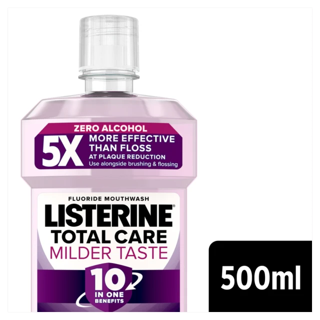 Listerine Total Care Milder Taste Zero Alcohol Mouthwash 500ml