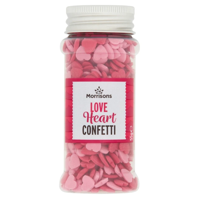 Morrisons Love Heart Sprinkles 55g