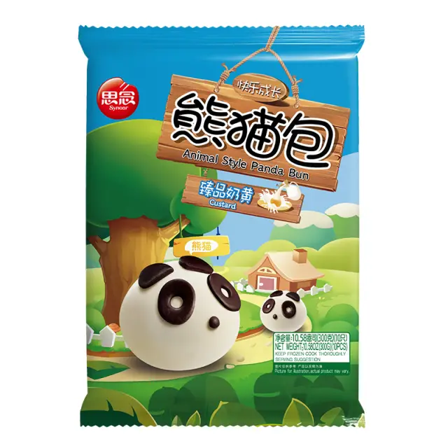 synear animal style panda bun(custard)300g 思念熊猫包（臻品奶黄）300g