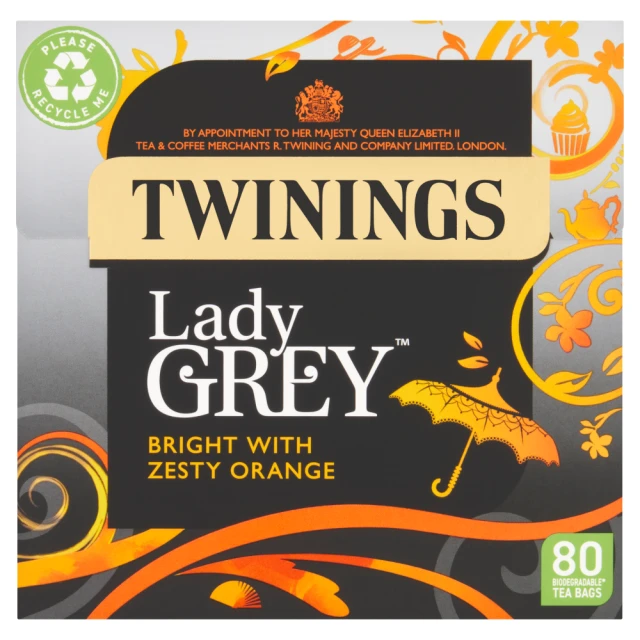 Twinings Lady Grey 80 Tea Bags 200g