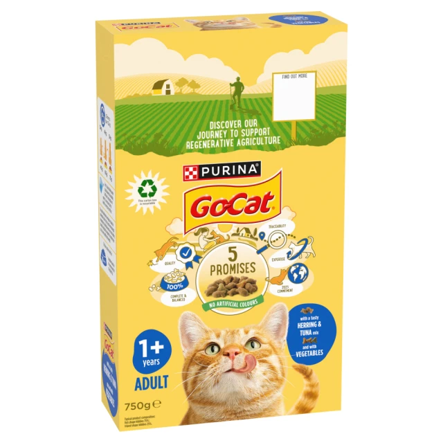 Go-Cat with a Tasty Herring & Tuna Mix and with Vegetables 1+ Years Adult 750g