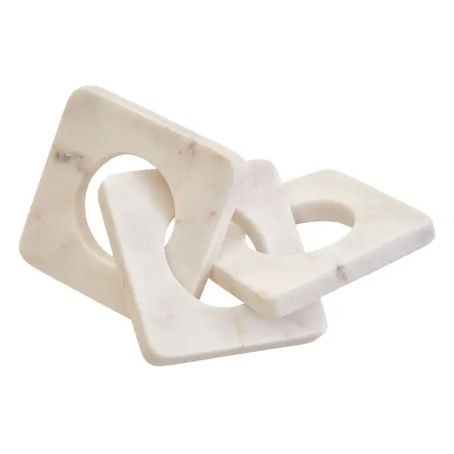 Nason White Marble Three Link Chain
