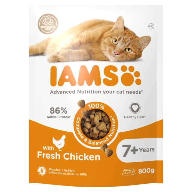 Iams with Fresh Chicken 7+Years 800g