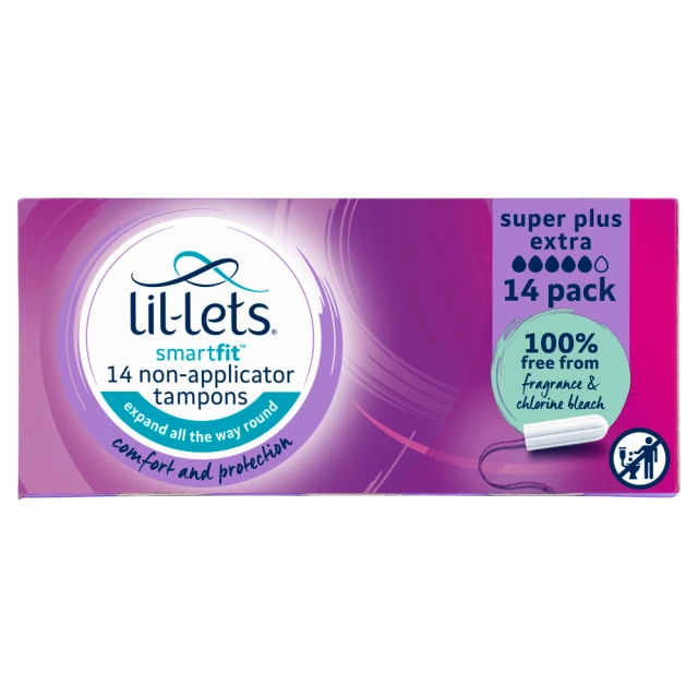 Lil-Lets Smartfit 14 Non-Applicator Tampons Super Plus Extra