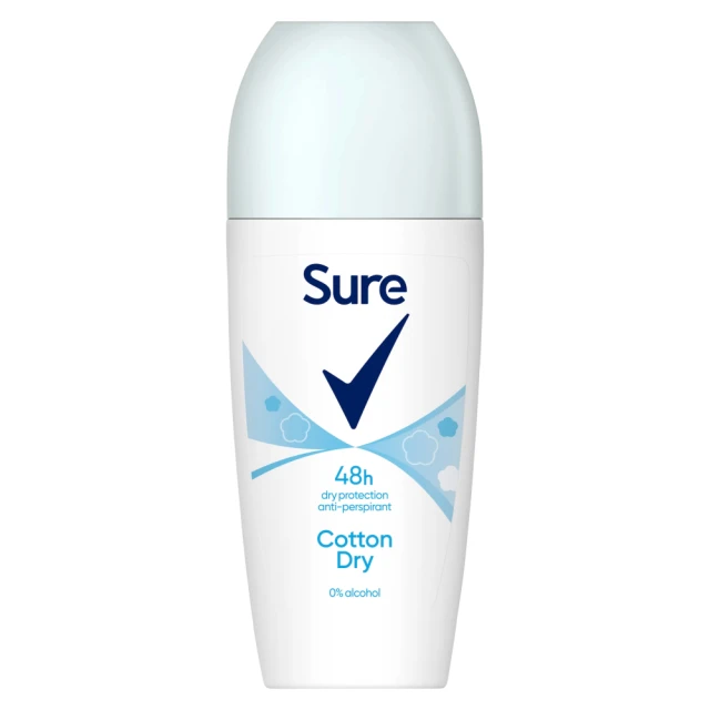 Sure  Anti-Perspirant Roll On Cotton Dry 50 ml