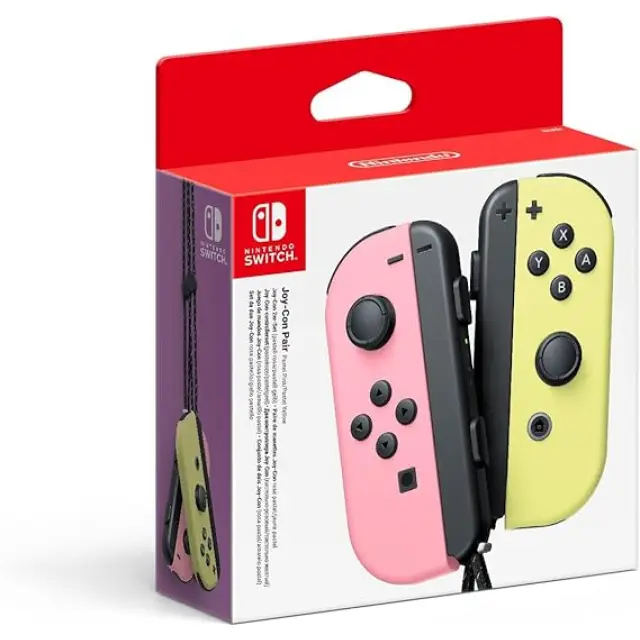 Nintendo Official Switch - Joy-Con Controller Pair - Pastel Pink/Pastel Yellow