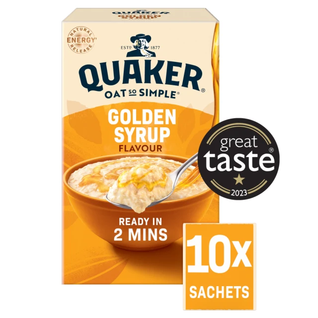 Quaker Oat So Simple Golden Syrup Porridge Sachets 10 x 36g